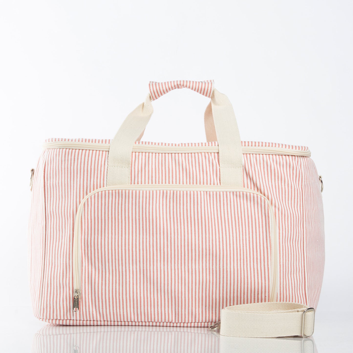 Pickleball Striped Cooler Box – Rose & Cream