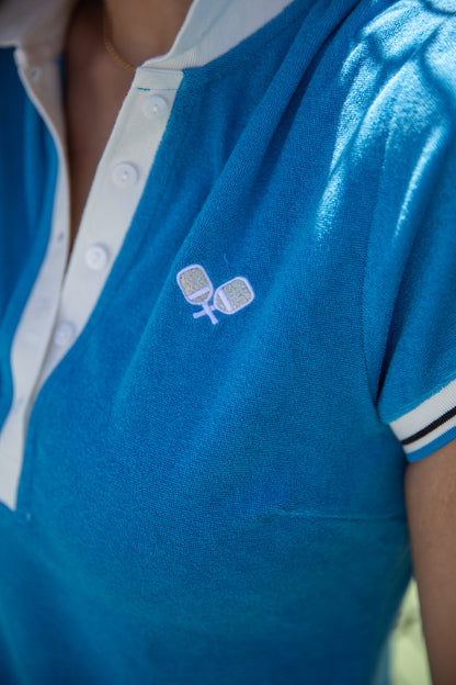 The Pickle Me Dress with matching boy short - Azure Blue