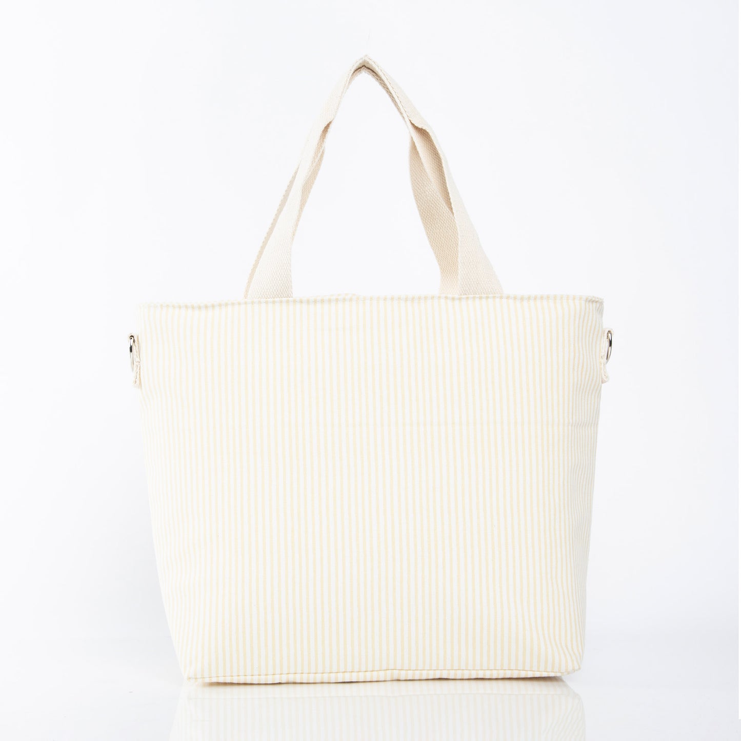 Splashes Striped Cooler Tote – Pastel Yellow