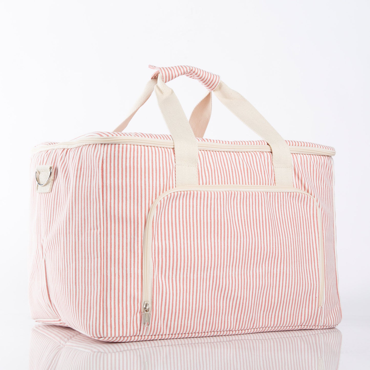Pickleball Striped Cooler Box – Rose & Cream