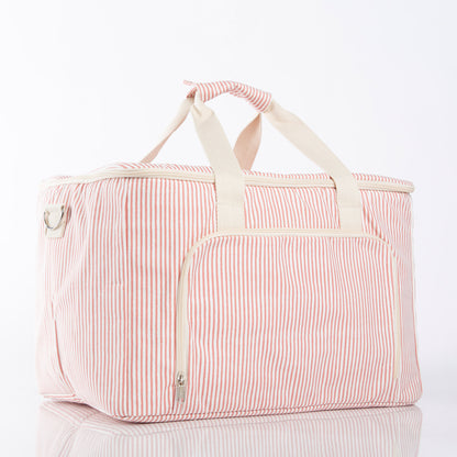 Pickleball Striped Cooler Box – Rose & Cream