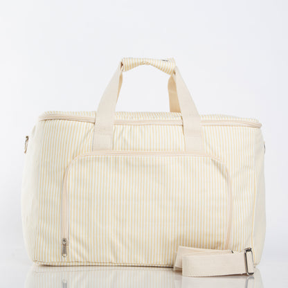 90265 Striped Cooler Box - Pastel Yellow