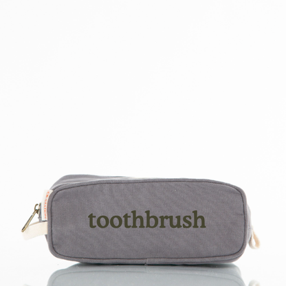 Toothbrush Kids Travel Kit – Gray with Army Green