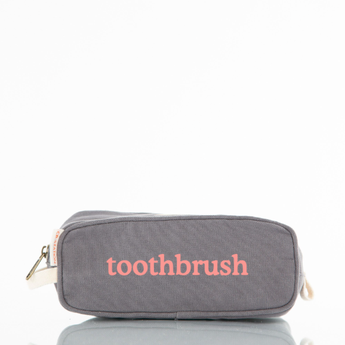 Toothbrush Kids Travel Kit – Gray with Pink