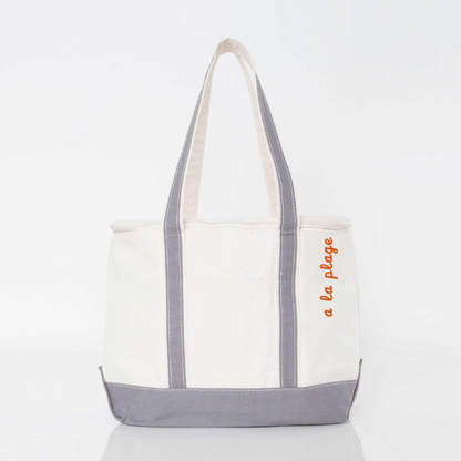 à la Plage Lunch Cooler – Gray & Cream